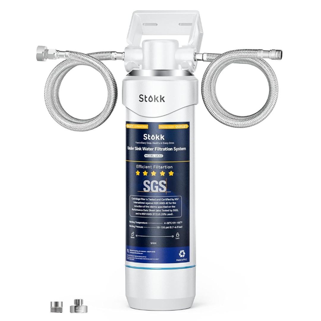 Stokk UC50 Under Sink Water Filter, Reduces Lead, Chlorine, Bad Taste & Odor New