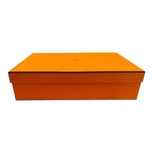 Authentic Hermes Paris Orange Gift Shoe Large Scarf Empty Box 13 x 9.5” x 3.5”