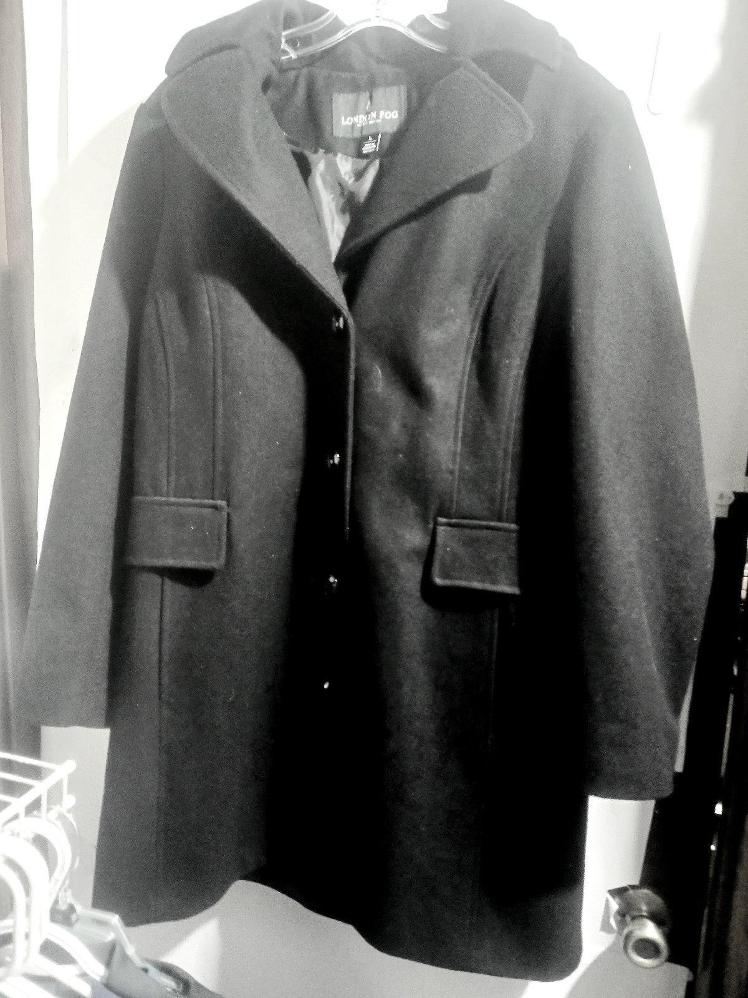 Women's London Fog Hooded Peacoat  Size Large, NWT
