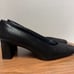 Stuart Weitzman Snakeskin-Like Print Leather Vintage Black Comfort Pumps