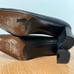 Stuart Weitzman Snakeskin-Like Print Leather Vintage Black Comfort Pumps