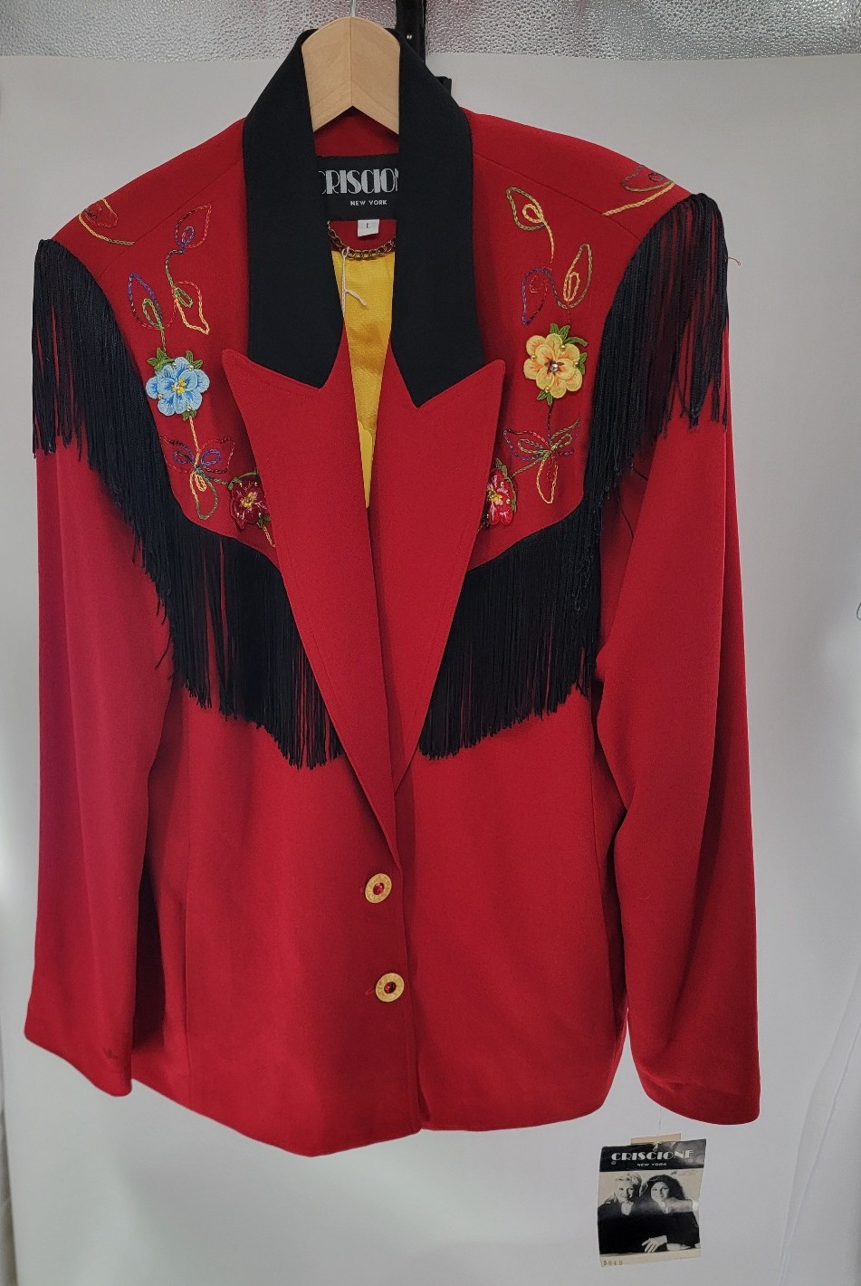 Vintage Criscione Floral and Fringe Blazer Western NWT