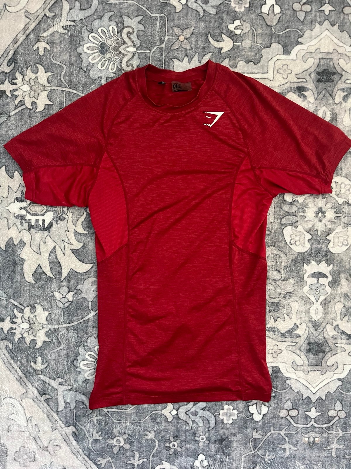 Gymshark Element Baselayer Red Short Sleeve Compression Shirt