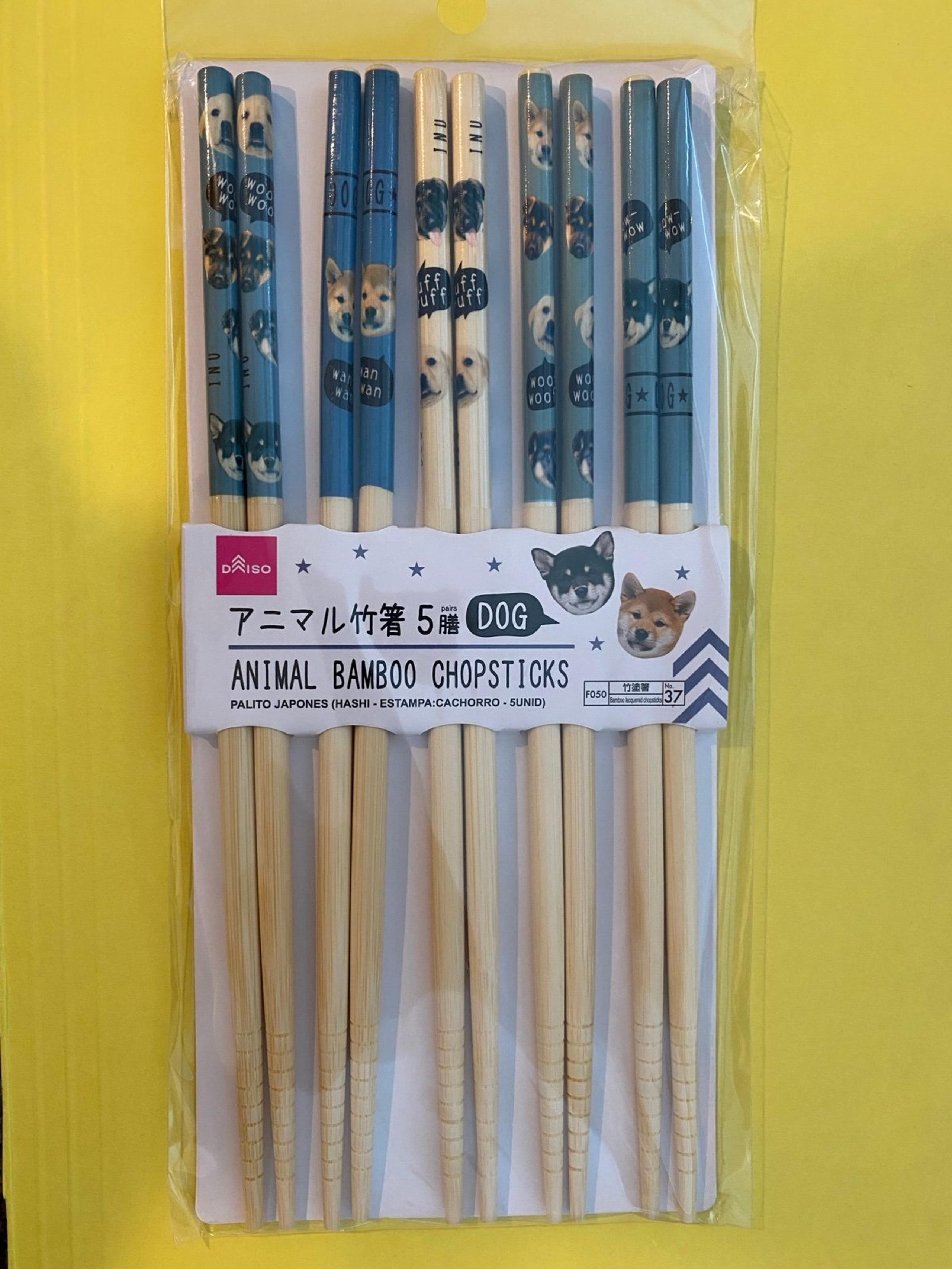 Animal Bamboo Chopsticks - Daiso