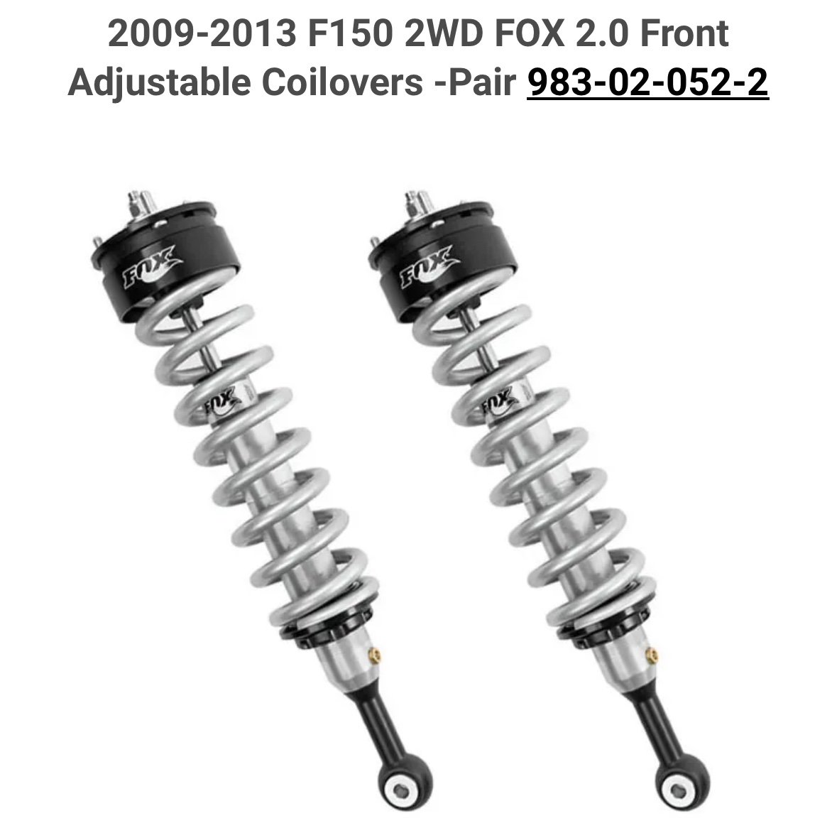 F150 FOX 2.0 Coilovers