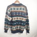Alpaca Size XL Grandpa Fair Isle Sweater