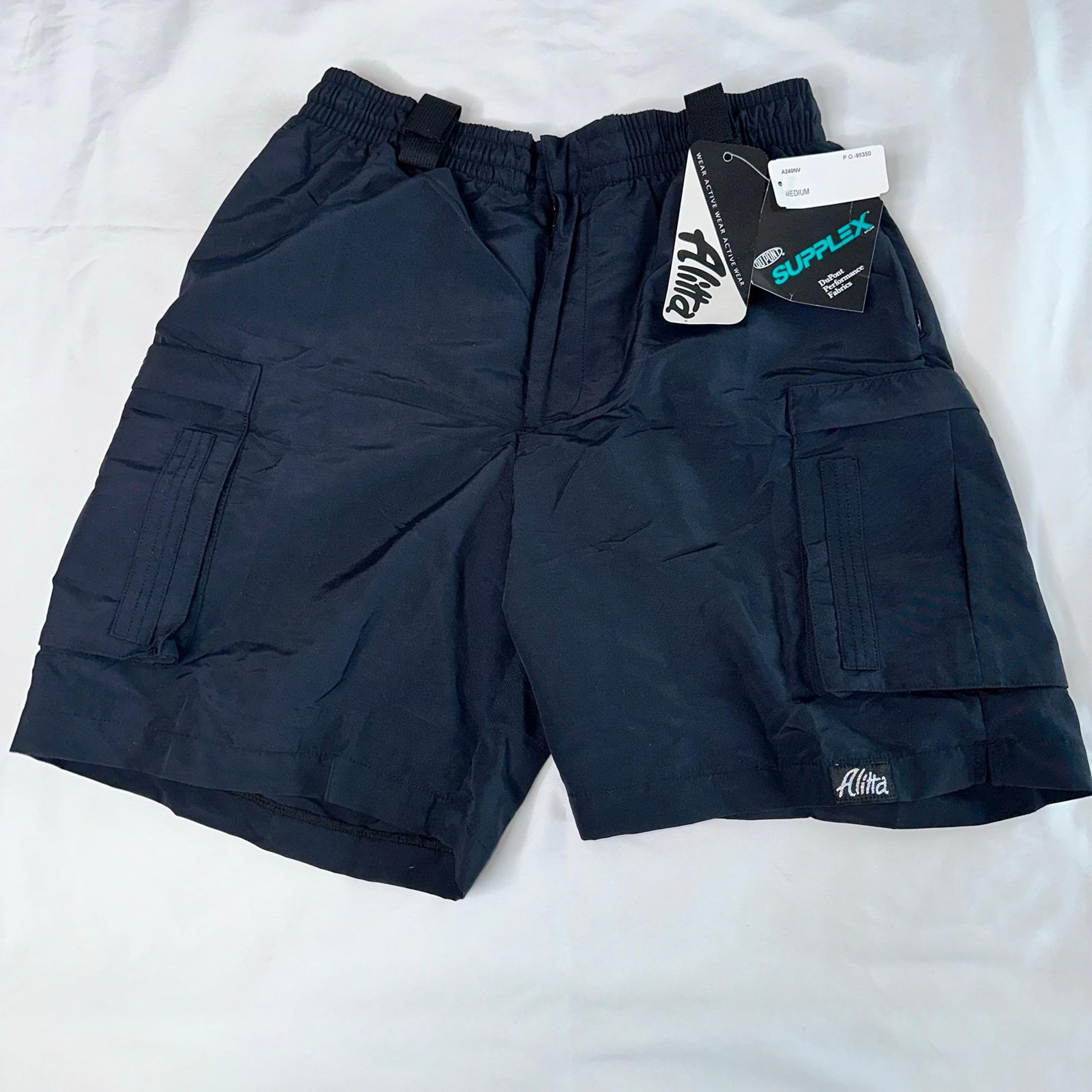 Alitta by Fechheimer Shorts Medium Blue Active Wear Supplex DuPont Biking