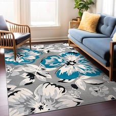 5' X 7' Modern Floral Design Area Rug-M3SD