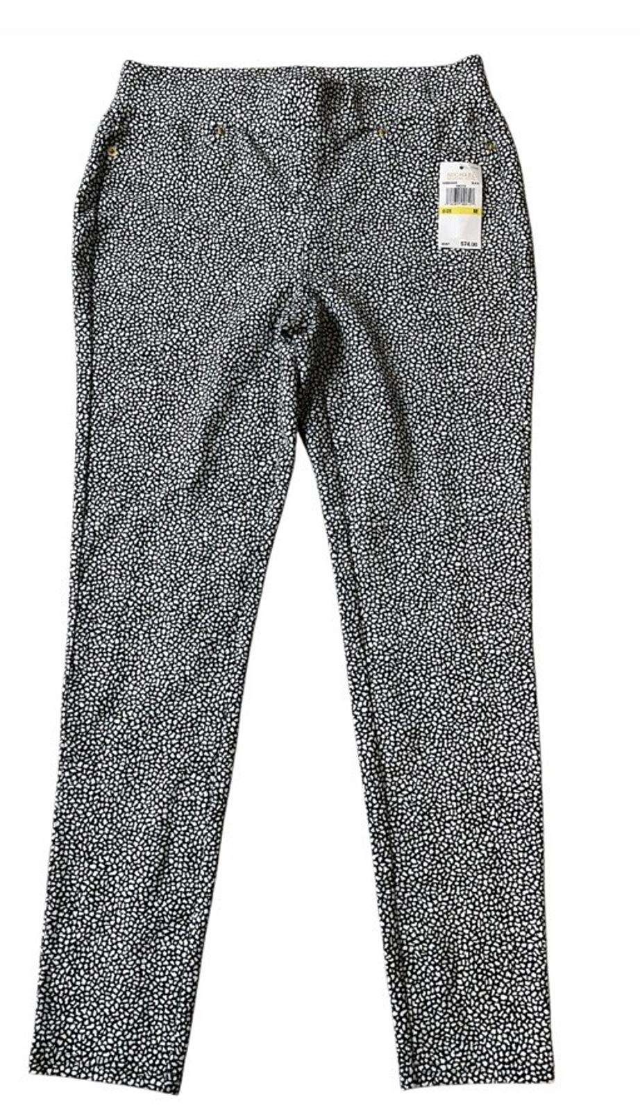 Michael Kors Printed Black White Pull On Stretch Size M