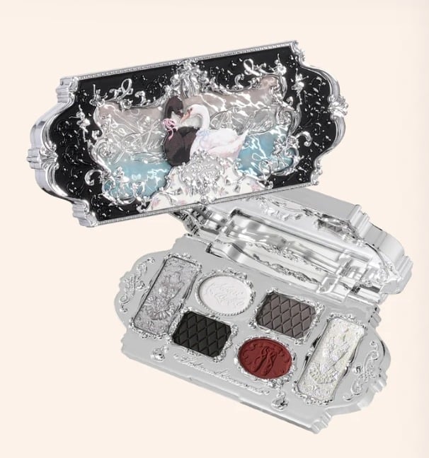 Flower KnowsSwan Ballet Series 6 Color Eyeshadow Palette Shimmer Matte 02