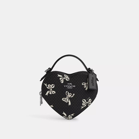 Coach Heart Crossbody Bag With Bow Print