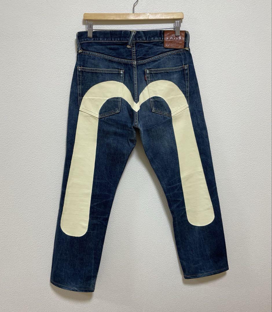 EVISU No.2 2000 W32×35 White Daikoku Big Seagull