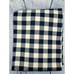 Window curtain panels 63 L x 80 W tab top black ivory checkered insulated pair