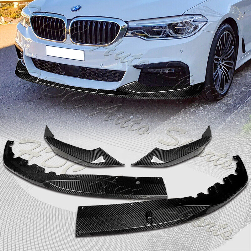 For 2017-2020 BMW 5-Series G30 M-Sport Carbon Fiber Front Bumper Spoiler Lip