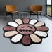 1pc Soft and Fluffy Imitation Cashmere Smiling Face Sun Flower Art Carpet