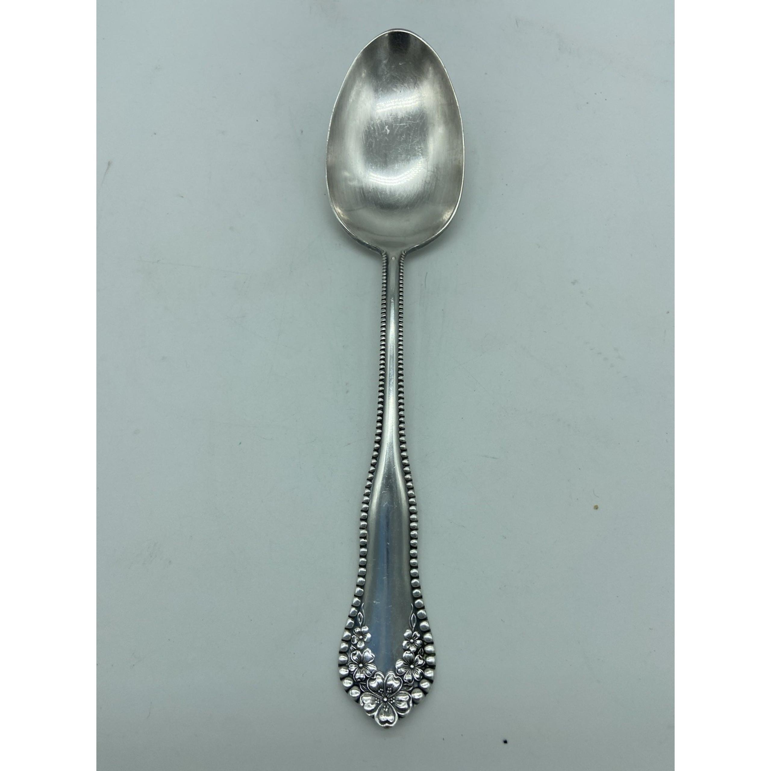 Gorham 1897 Lancaster Sterling Silver Serving Spoon 8.5" Victorian No Mono