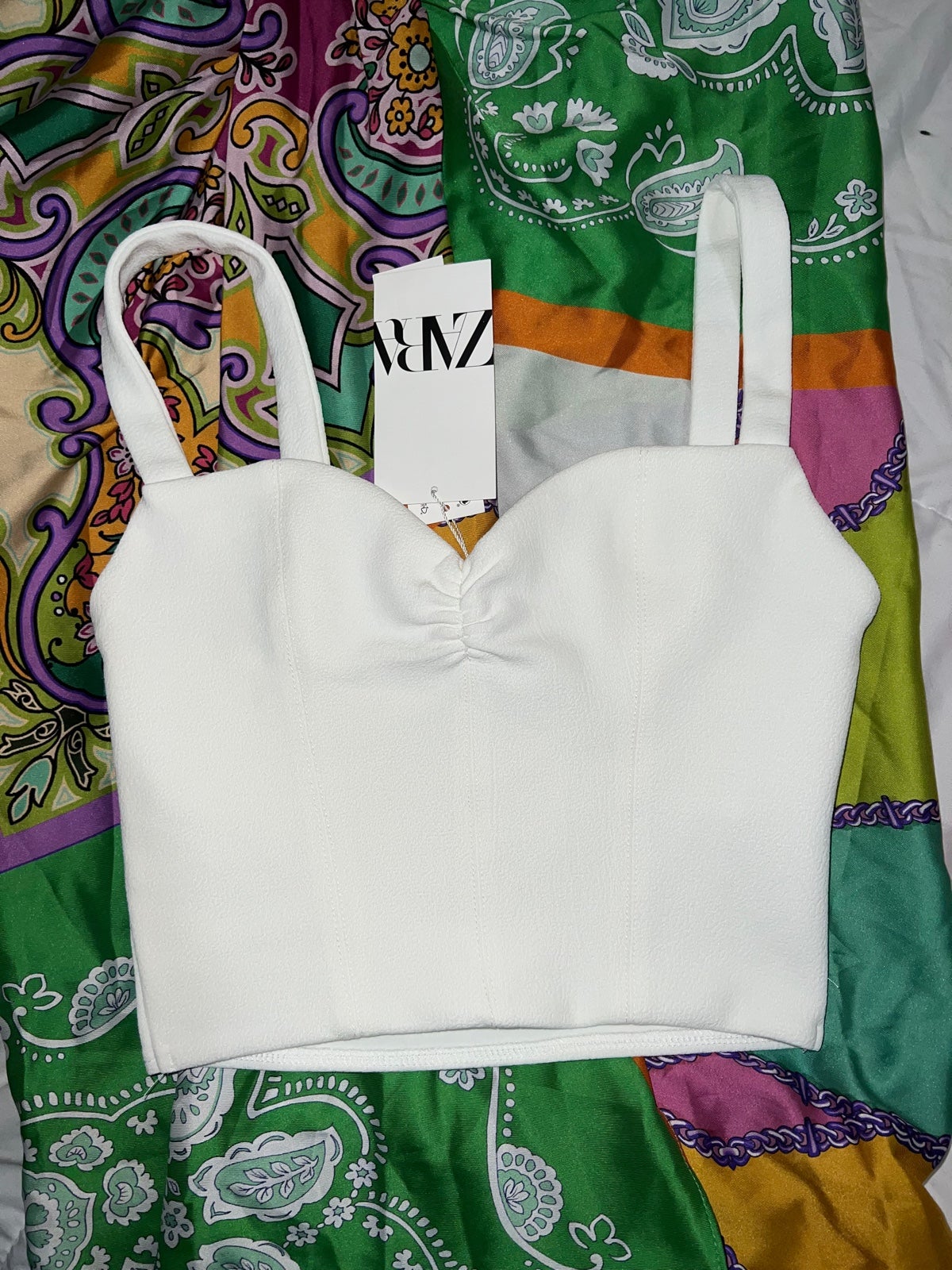 Zara White Corset Top