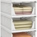 Stackable Plastic Storage Basket, Foldable Closet Organizers and Storage