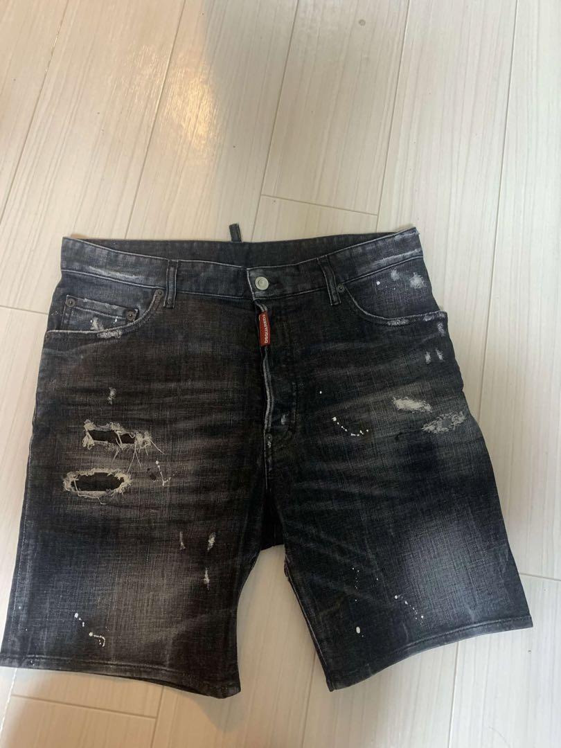 DSQUARED2 Damaged Denim Shorts Size 46
