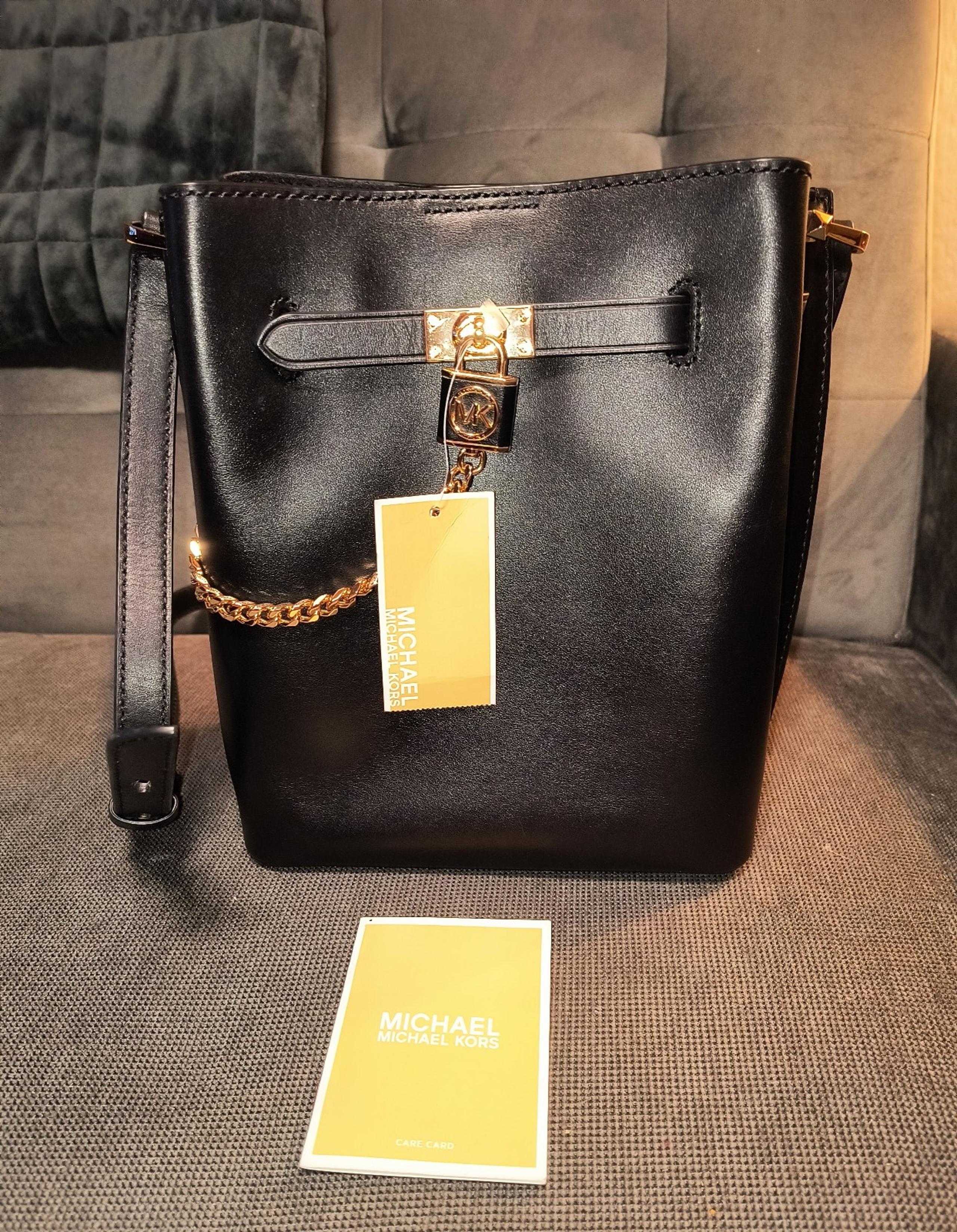 NEW! Michael Kors Black/Gold Hamilton Legacy Messenger/Crossbody Bag