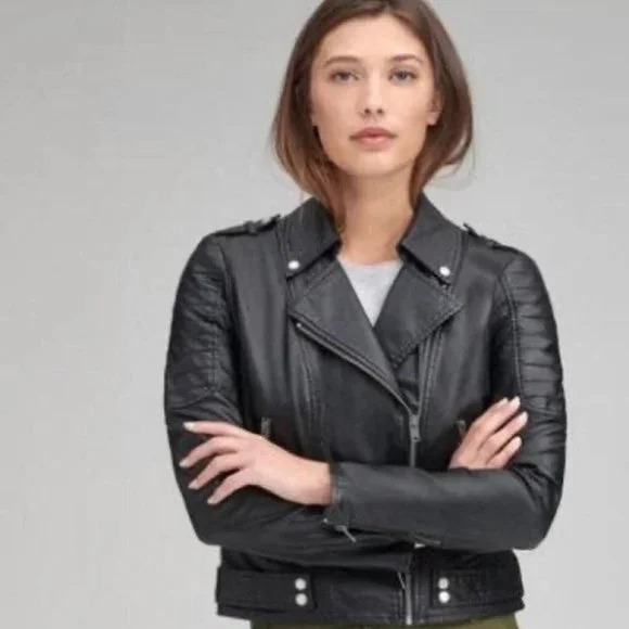 Marc New York Vegan Leather Motorcycle Jacket