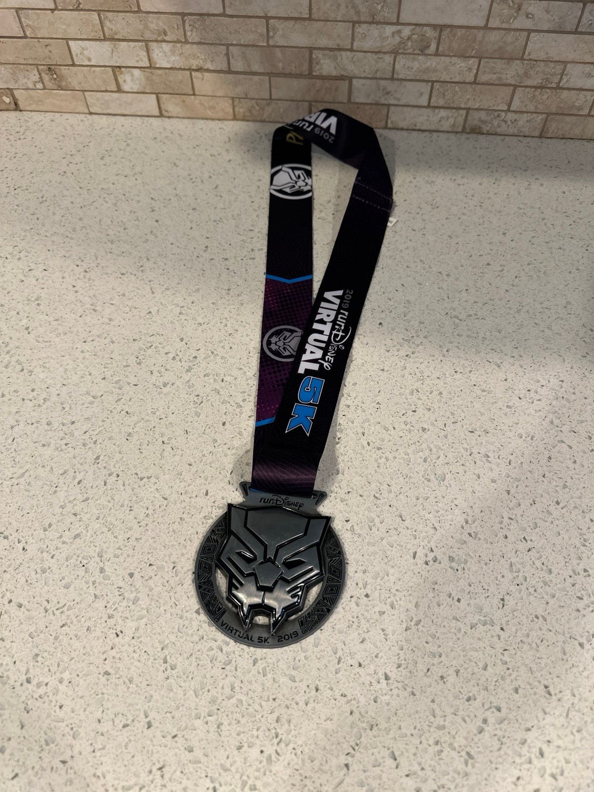 RunDisney black panther virtual 5k medal 2019 #36