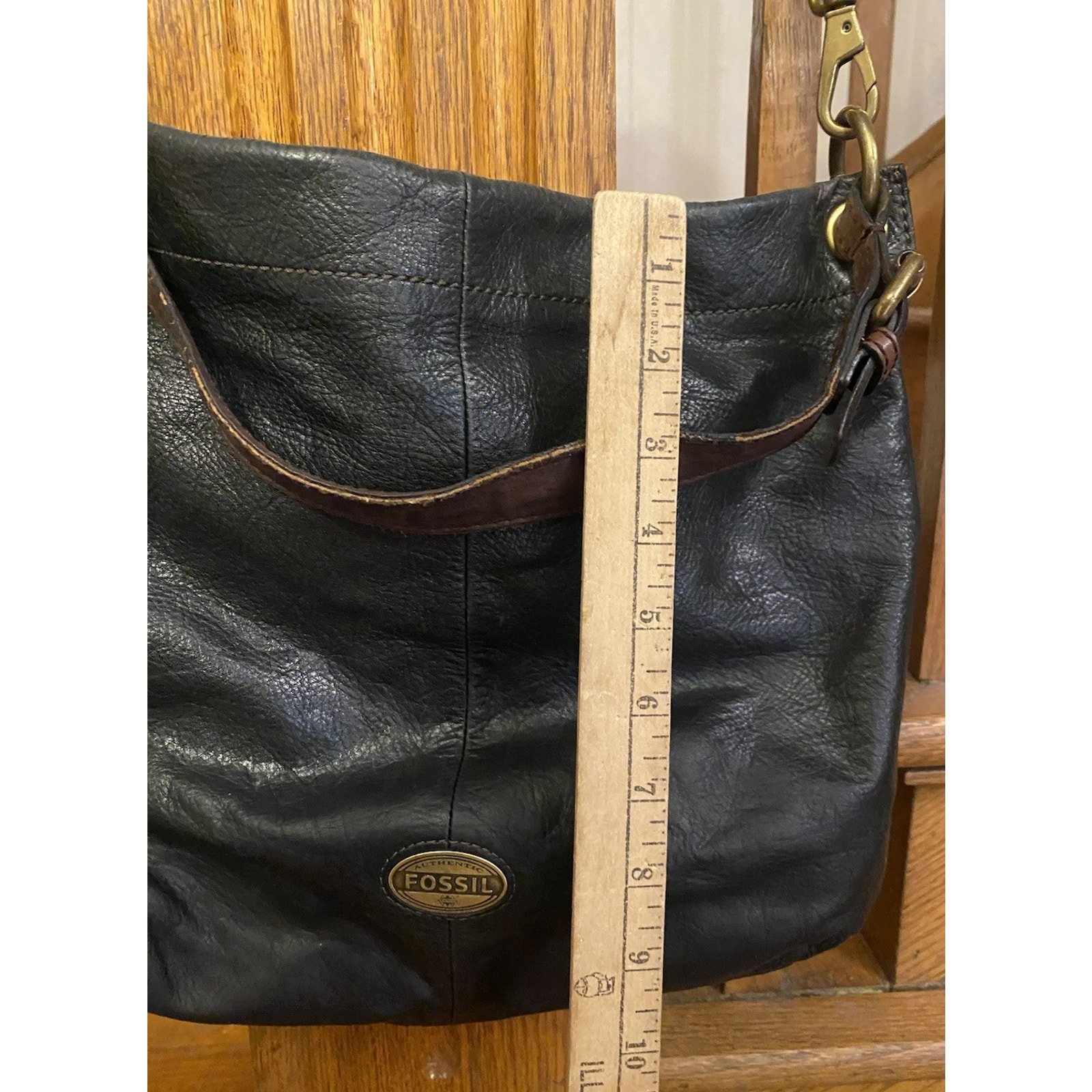 Fossil Y2K Soft Black Leather HOBO Bag Shoulder Bags