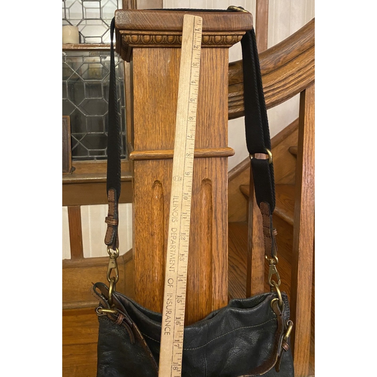 Fossil Y2K Soft Black Leather HOBO Bag Shoulder Bags