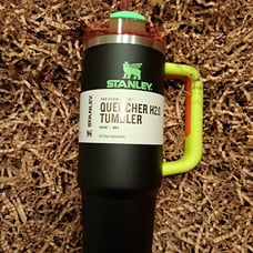 NEW! STANLEY Black Neon Yellow Pink Green 30 Ounce Quencher H2.0 Tumbler.