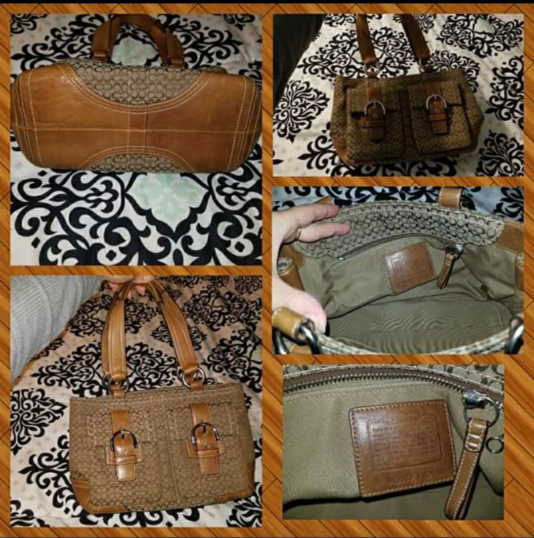 Tan leather Coach Soho satchel F03646