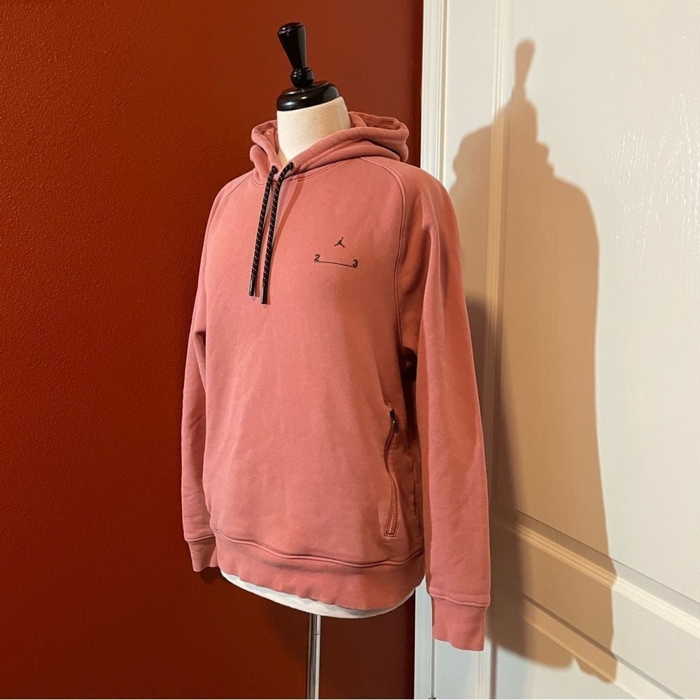 Jordan 23 Men's Engineered Salmon Pink Essential drawstring Hoodie Sweatshirt