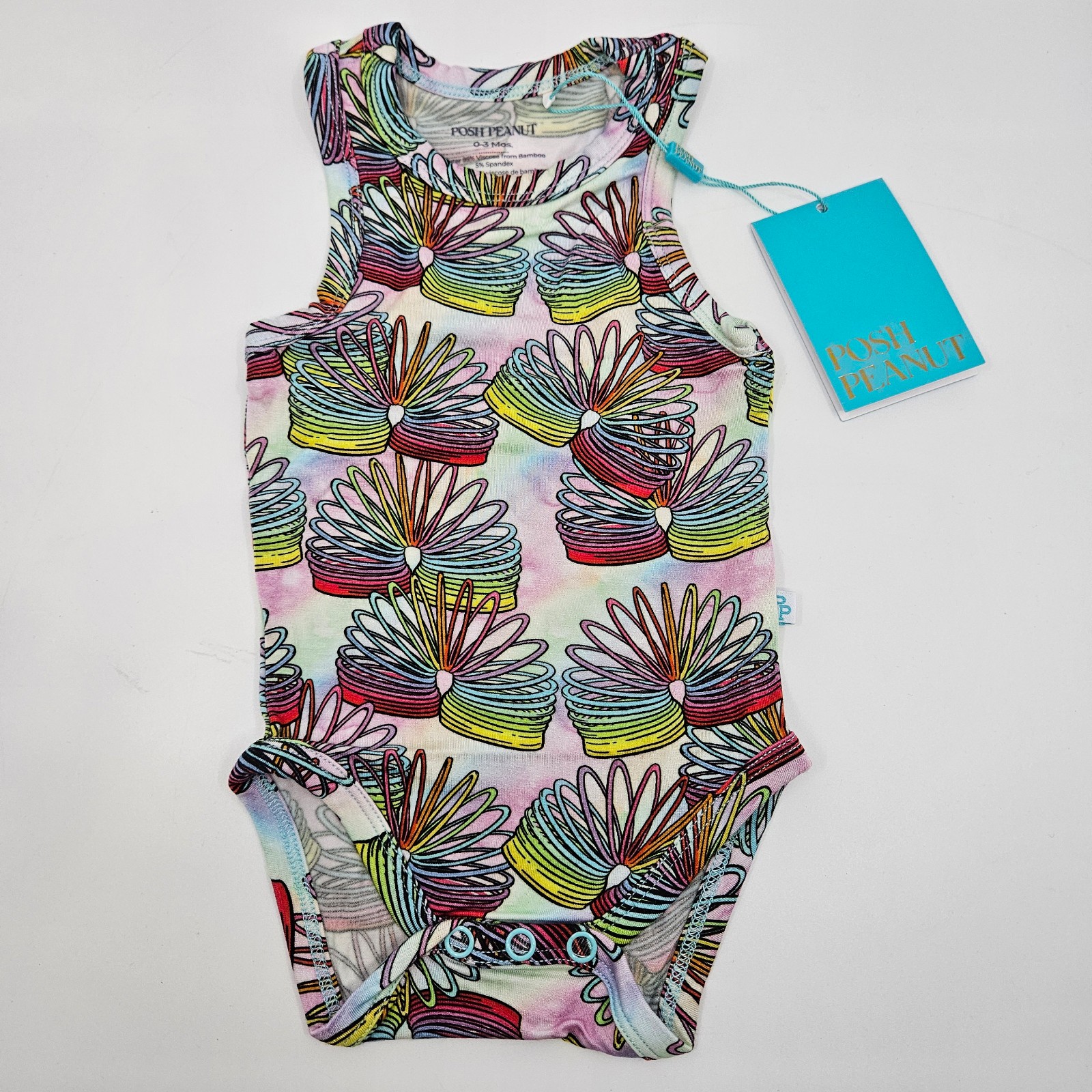 Posh Peanut Totally Nineties Racerback Basic Bodysuit 0-3 Months - NWT