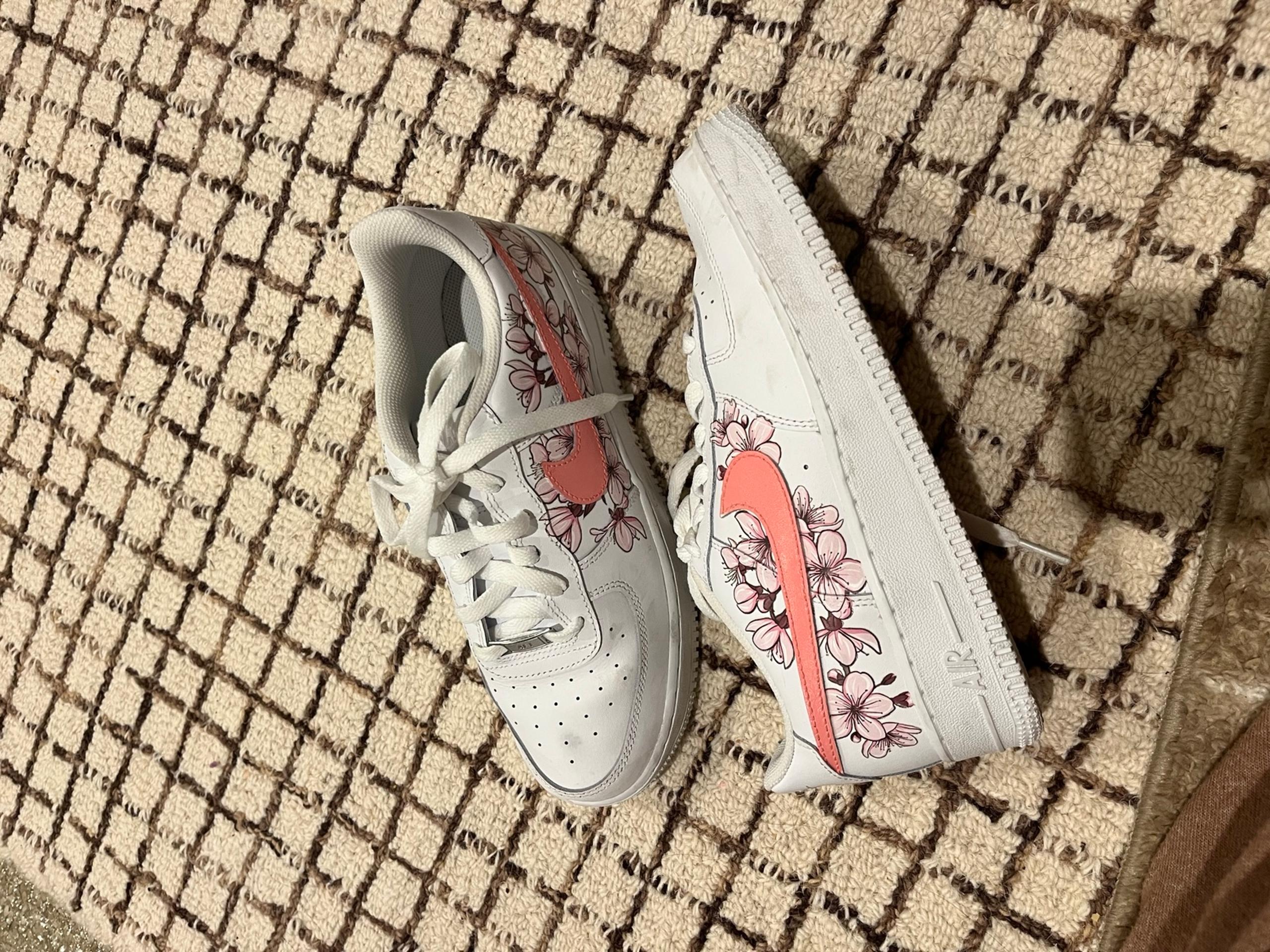 Nike Air Force 1 Sneaker Custom Japanese Cherry Blossom