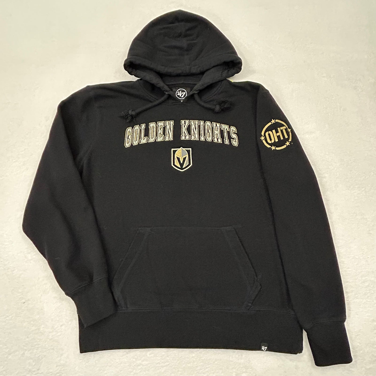 ‘47 Brand Vegas Golden Knights OHT Military Camo Black Hoodie Sweatshirt Mens M