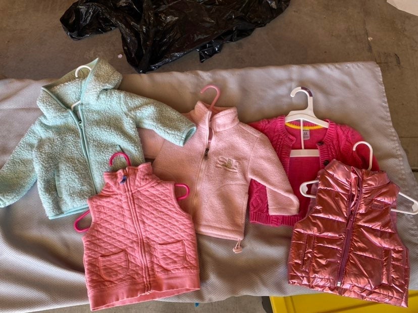 Girls bundle of jackets and vests toddler