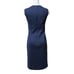 Brand new MissAshida suit one-piece dress, no collar, navy blue.