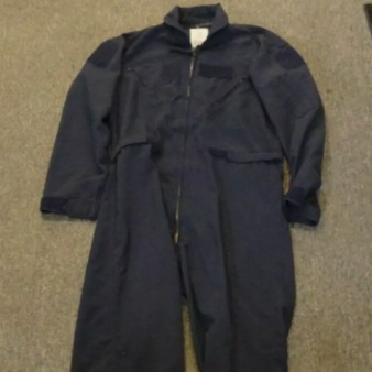 42R SAC MISSILE CREW COVERALLS BLUE NON FIRERESISTANT US MILITARY RC 1868