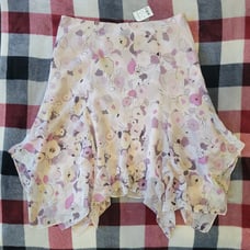 NWT Express Floral Asymmetrical Skirt