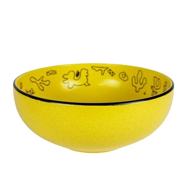 MIKASA Fashion Plate Tribal CP002 Congo Pattern Yellow Large 8.5 Serving Bowl
