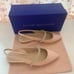 Stuart Weitzman Crystalline Leather Slingback Flat