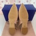 Stuart Weitzman Crystalline Leather Slingback Flat