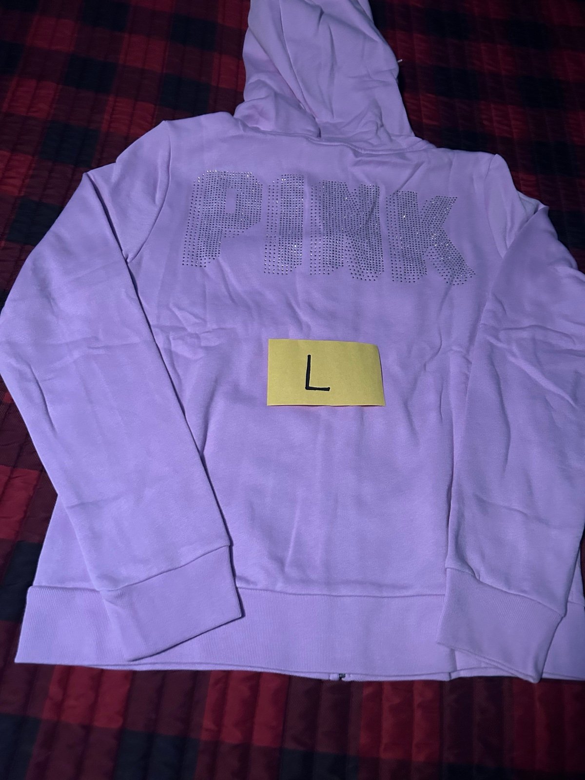 Nwt (L) VS PINK Shine Full Zip in lavender.