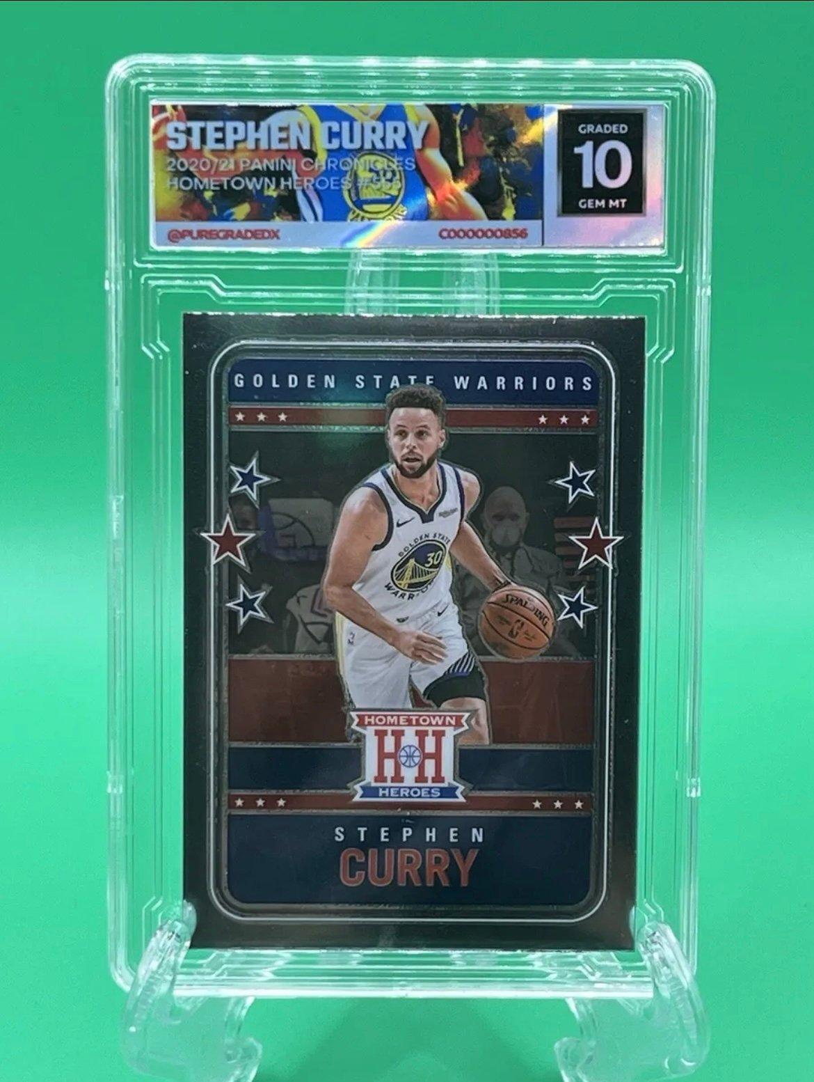 2020-21 Chronicles Basketball Hometown Hero Stephen Curry #555 Warriors- PGX 10