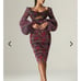Alieva XL Bianca cutout ruched floral midi dress