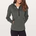 LULULEMON Heathered Black Fleece & Thank You Pullover Hoodie Active Top Size 6