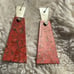 Kendra Scott Red Bronze Veined Magnesite Brushed Gold Earrings-Large