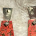 Kendra Scott Red Bronze Veined Magnesite Brushed Gold Earrings-Large