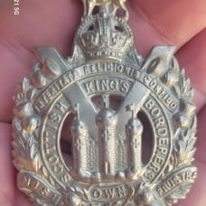 British Regiment Cap Hat Badge King's Own Scottish Borderers World War