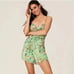 Jay Godfrey Strapless Romper Shorts Outfit sz 6 Floral Greenery Roses Flowers