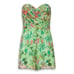 Jay Godfrey Strapless Romper Shorts Outfit sz 6 Floral Greenery Roses Flowers